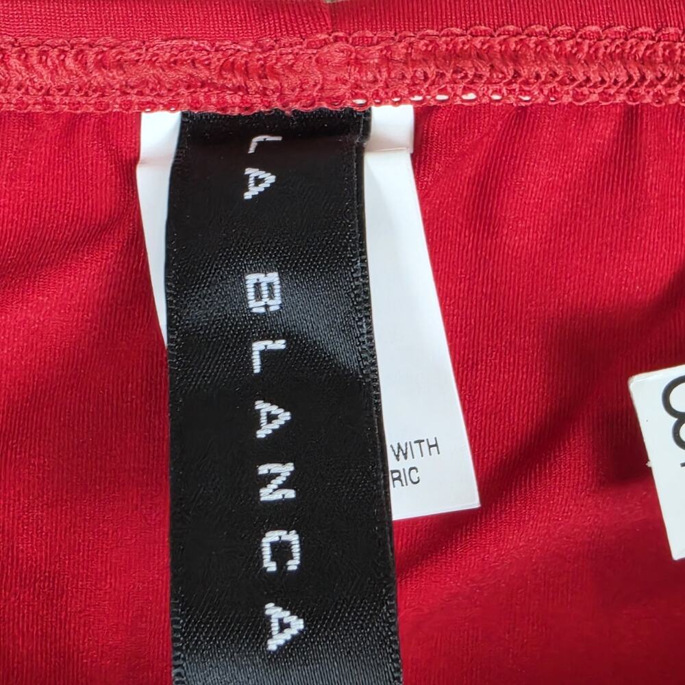La Blanca Women's Bikini Bottom Lipstick Red Classic Swim Bottom Size 10 NWT - Picture 2 of 7